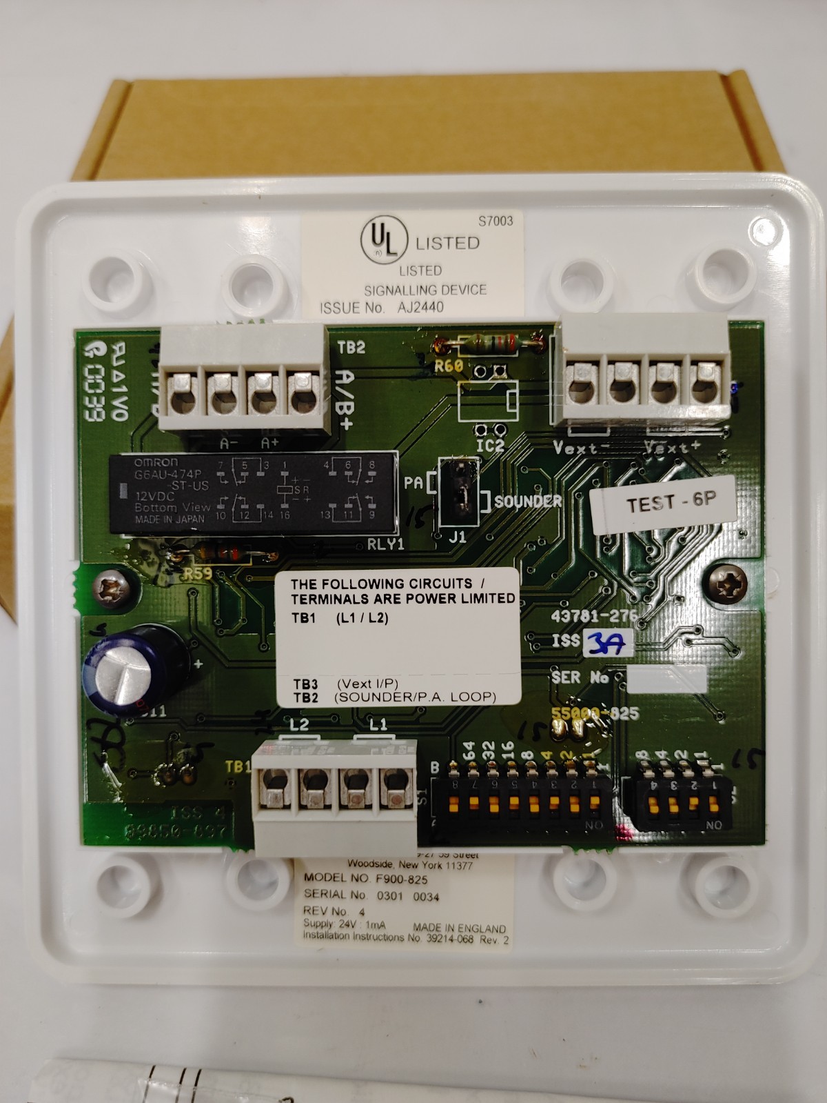 FIRECOM Sounder Control Module F900-825