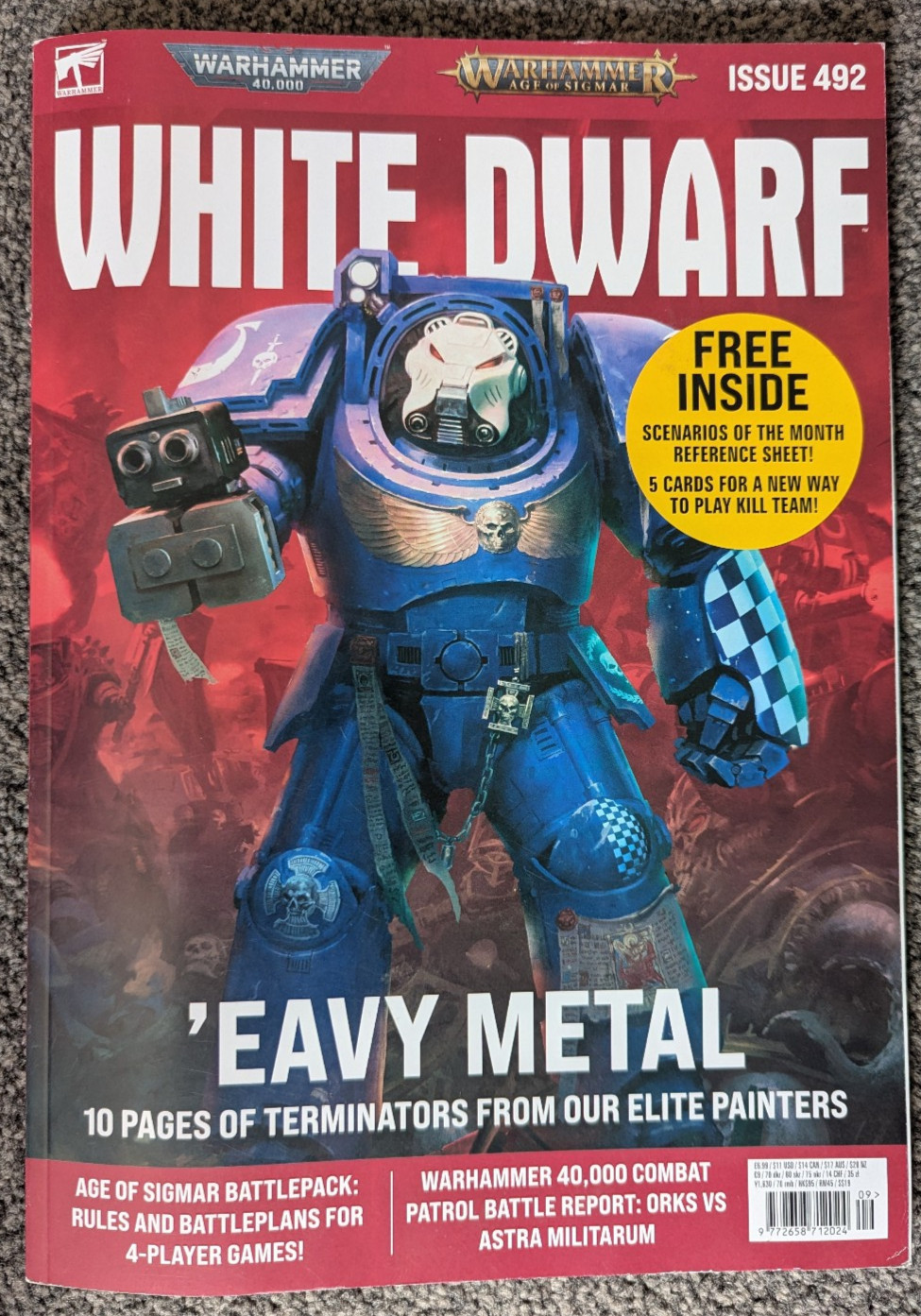 White Dwarf Magazine Issue 492 Bunker Mission 3, October 2023 Game Cards