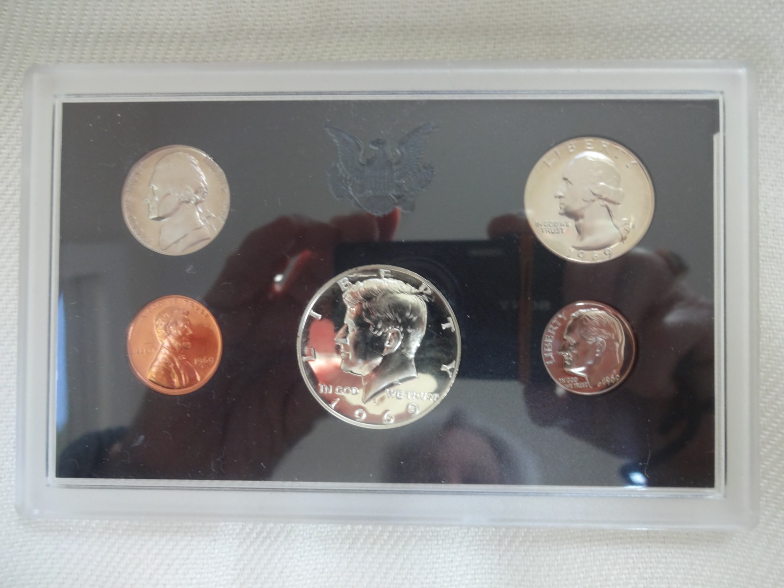 1969-S United States Proof Set, Original blue package and sealed plastic case
