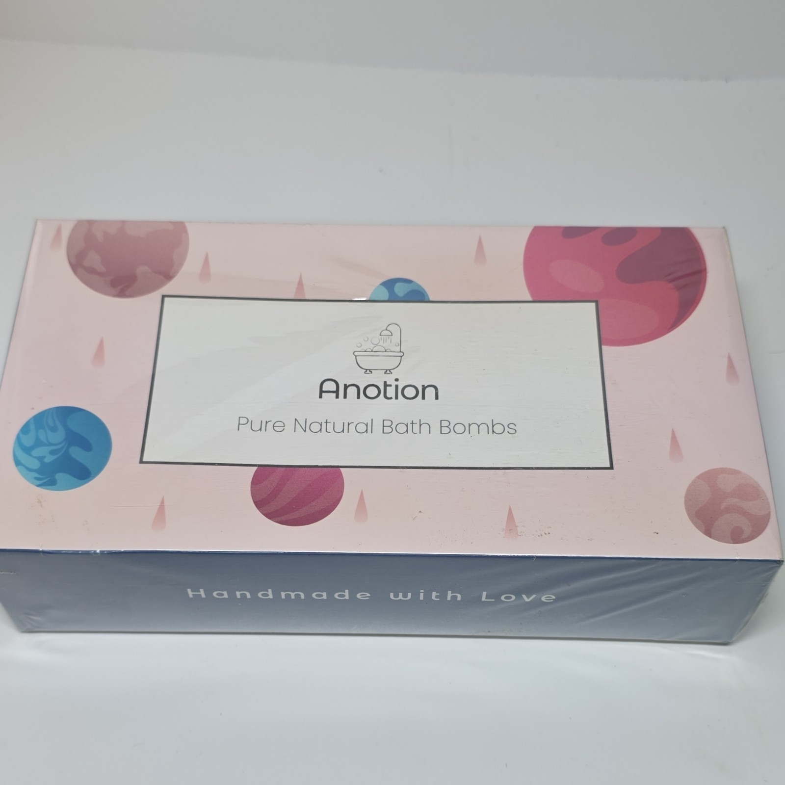 Anotion Handmade Eco-Friendly Multicolor Bath Bomb Set, 8 Scents, Cruelty-Free