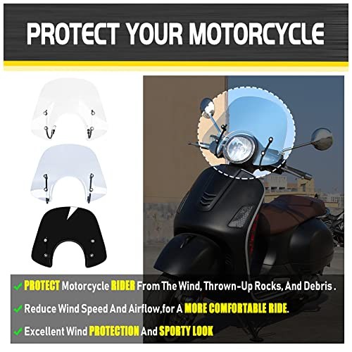Sport Bikes Scooter Windscreen Windshield Flyscreen Wind Screen Deflector Clear