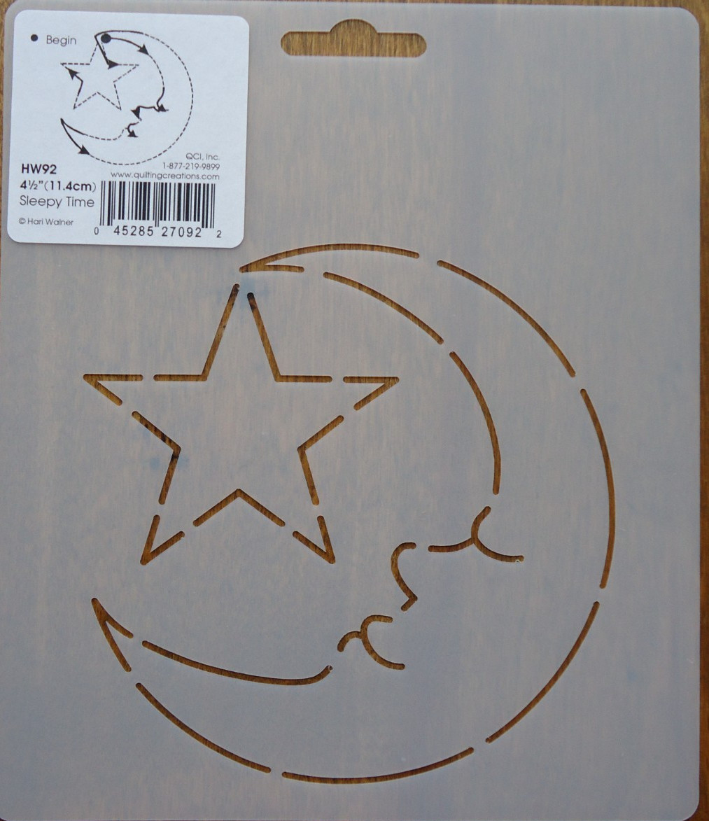 Stencil Quilting Sleepy Time 4 1/2" 11.4cm quilt QC HW92 Embroidery template