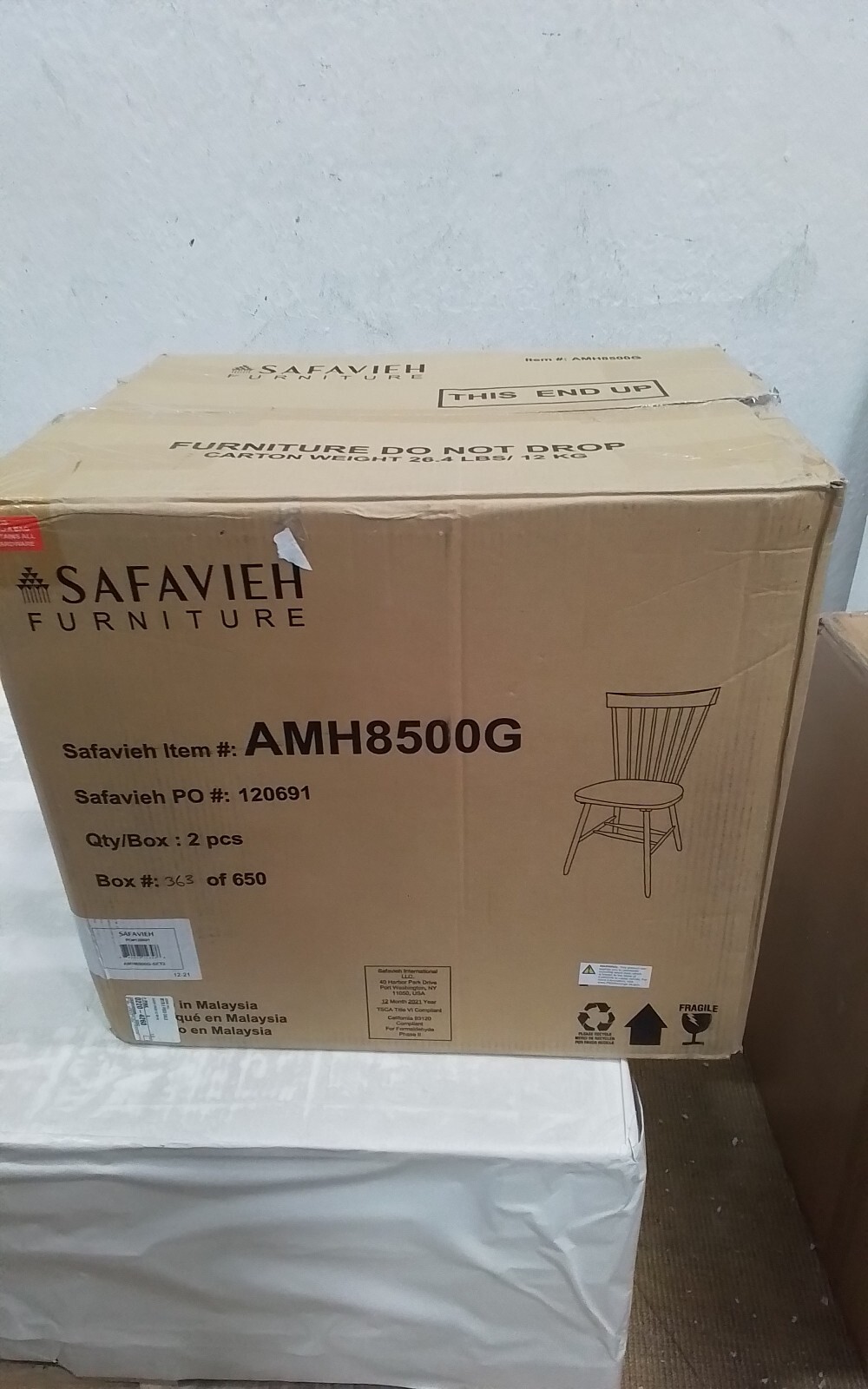 Safavieh PARKER SPINDEL SIDE CHAIR, Reduced Price 2172730552 AMH8500G