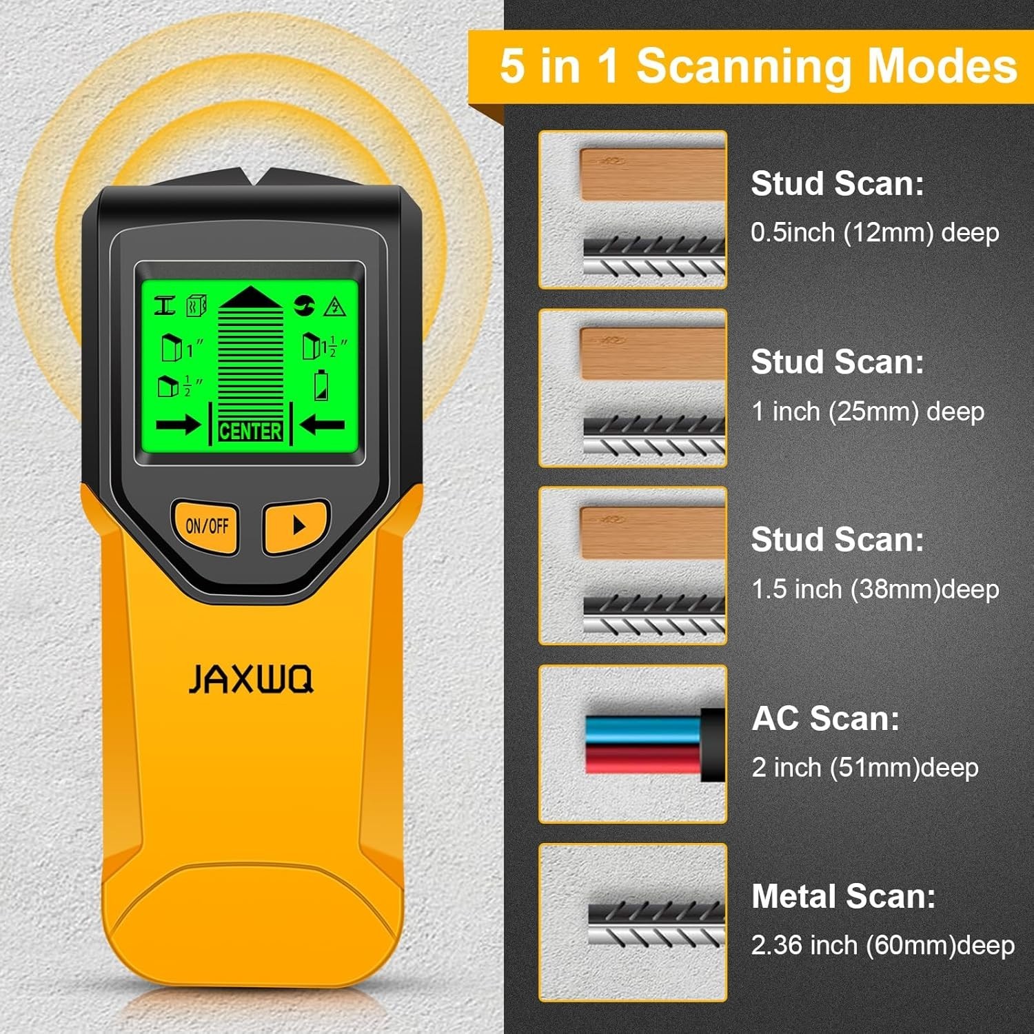 Intelligent Stud Scanner - 5 Modes, High-Def Display for Safe DIY Projects