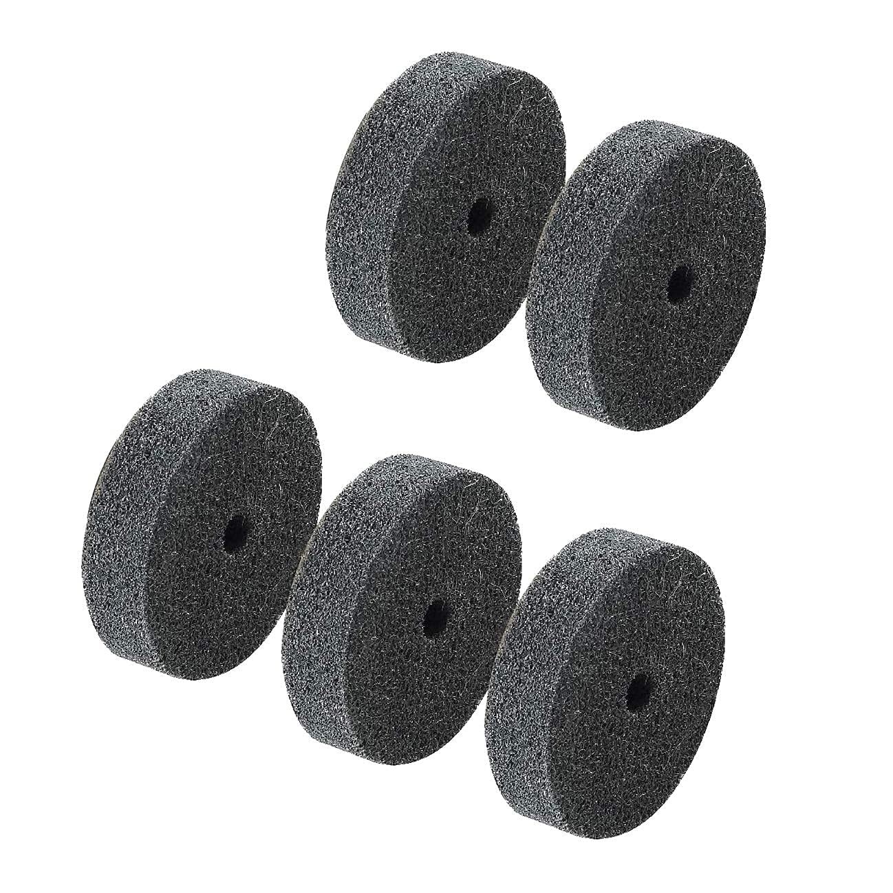 𝐋𝐮𝐨 𝐤𝐞 5 Pcs 3'' Fiber Buffing Wheel - 3/8'' Arbor Hole Replacement...