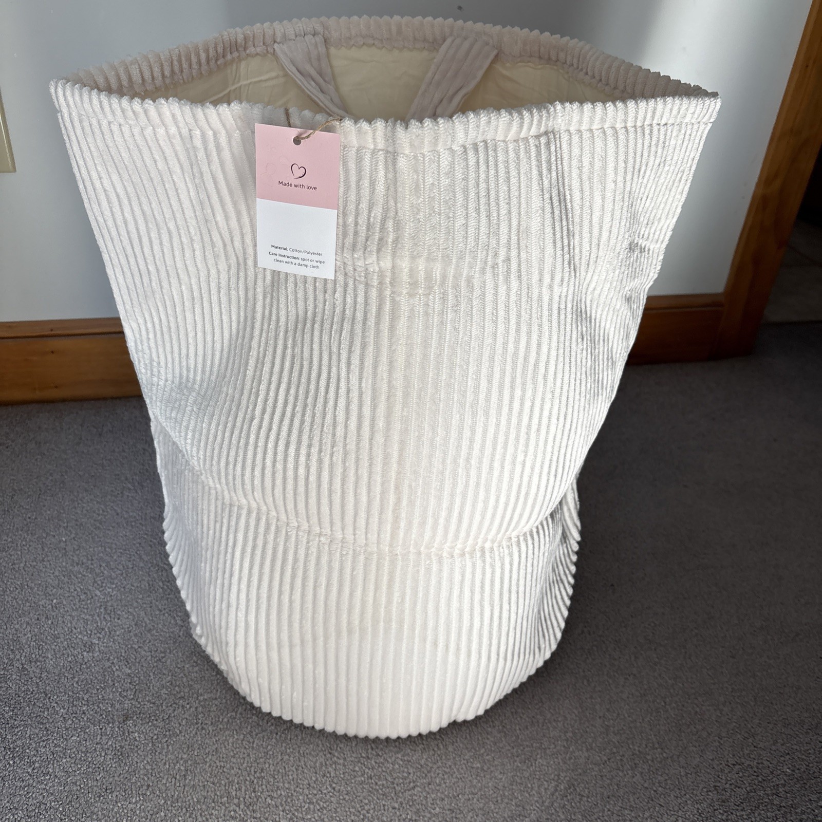 Putska Storage Basket, Organized Store, And Carry Size Large Color Cream. ￼