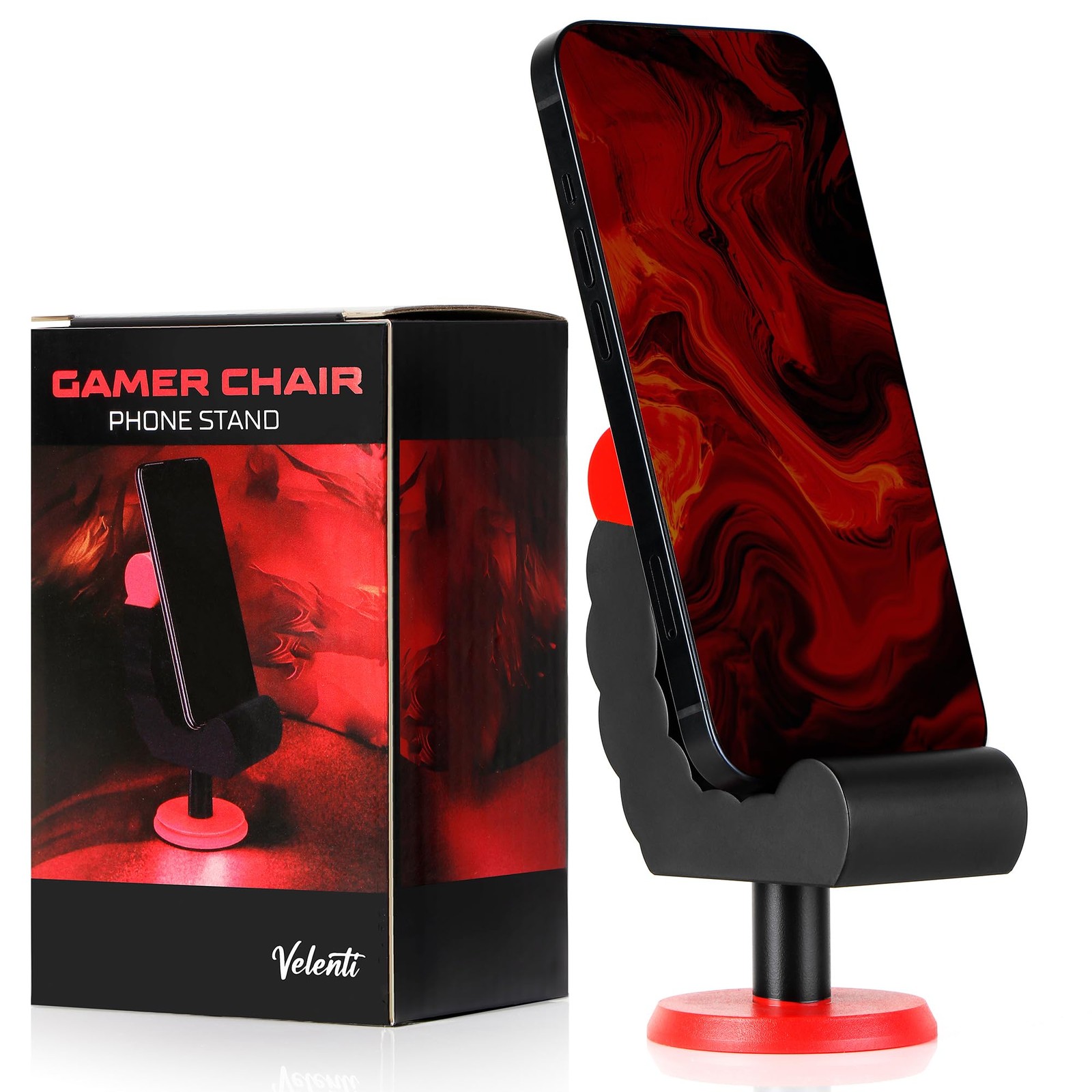 VELENTI Gamer Chair Phone Stand - Holder for Chair, black