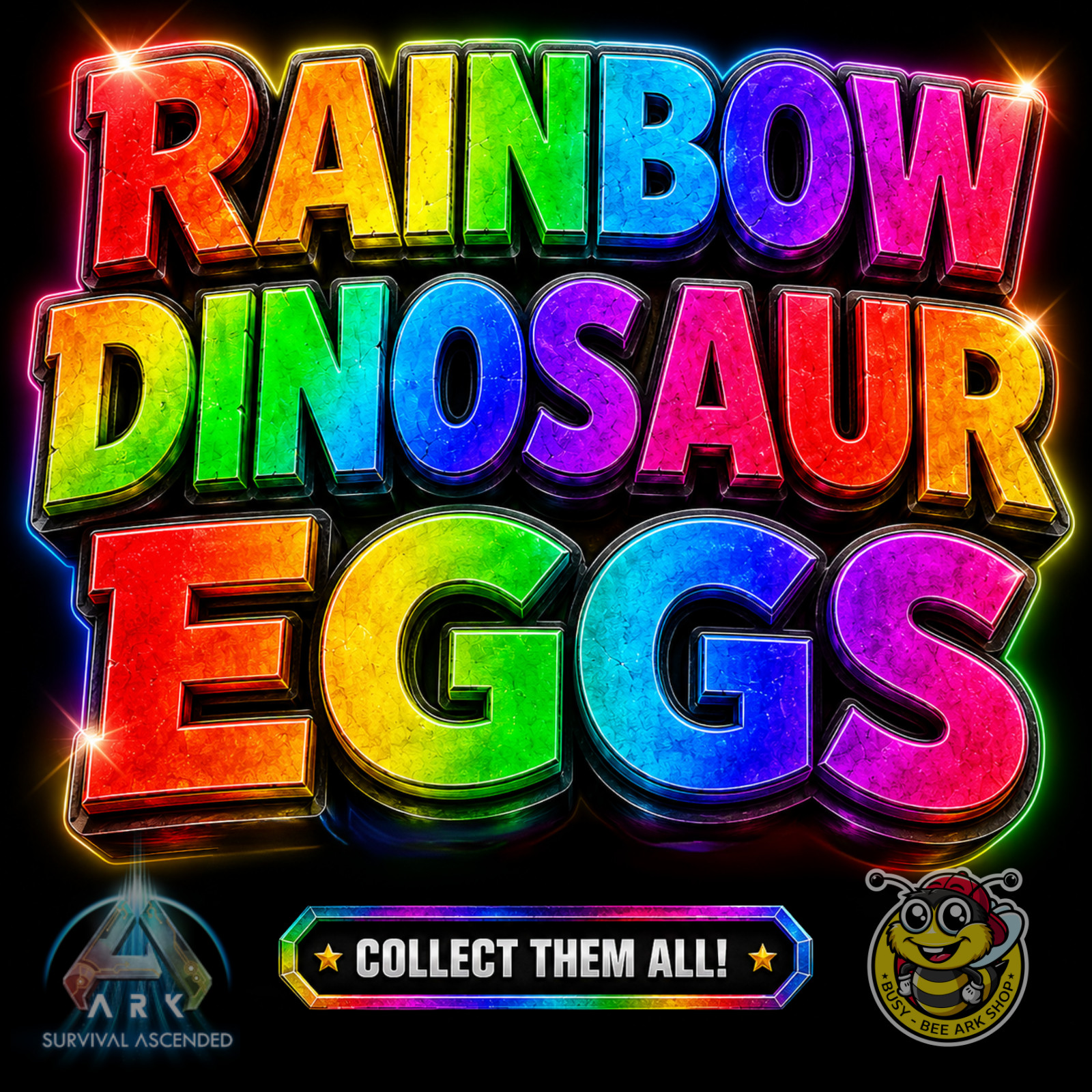 🦖 RAINBOW-Top-Stat-Eggs-Embryos-Ark-Survival-Ascended-PvE-PC/XBOX/PS5-BusyBee