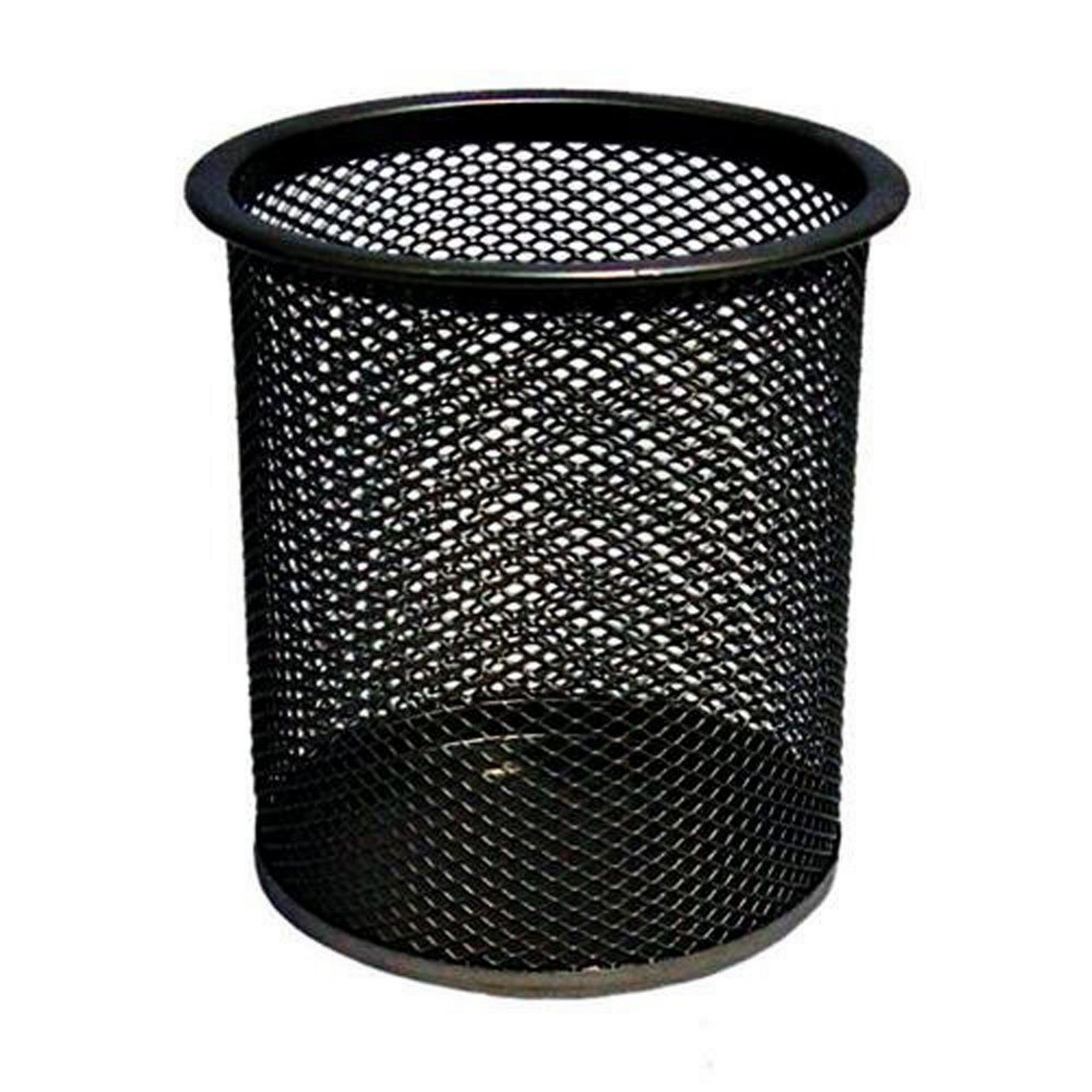 Ybm Home Office Round Desk Steel Mesh Pencil Cup Pen Holder Black 1043