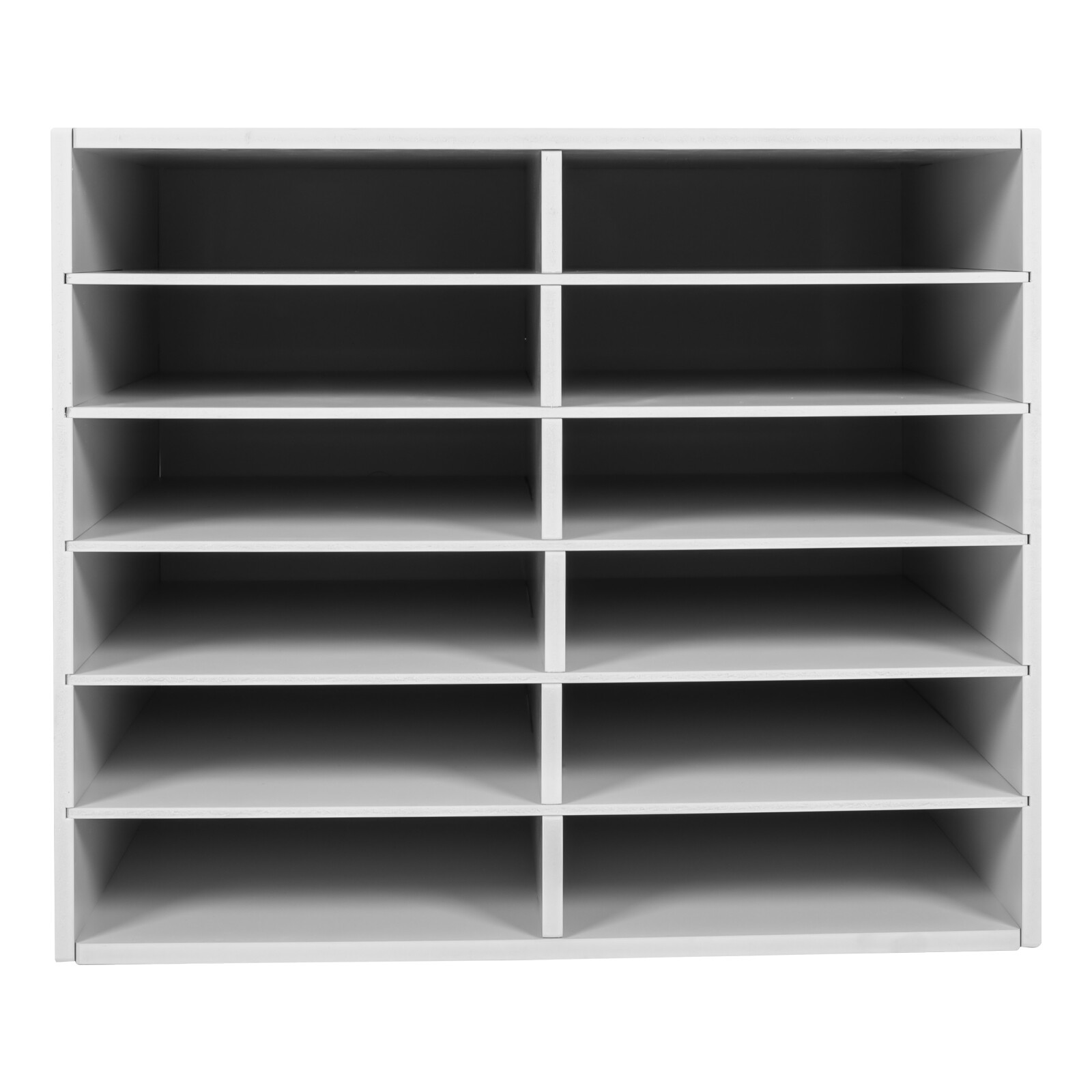 12Compartments Literature Organizer File Sorter Mail Center Holder Paper Cabinet