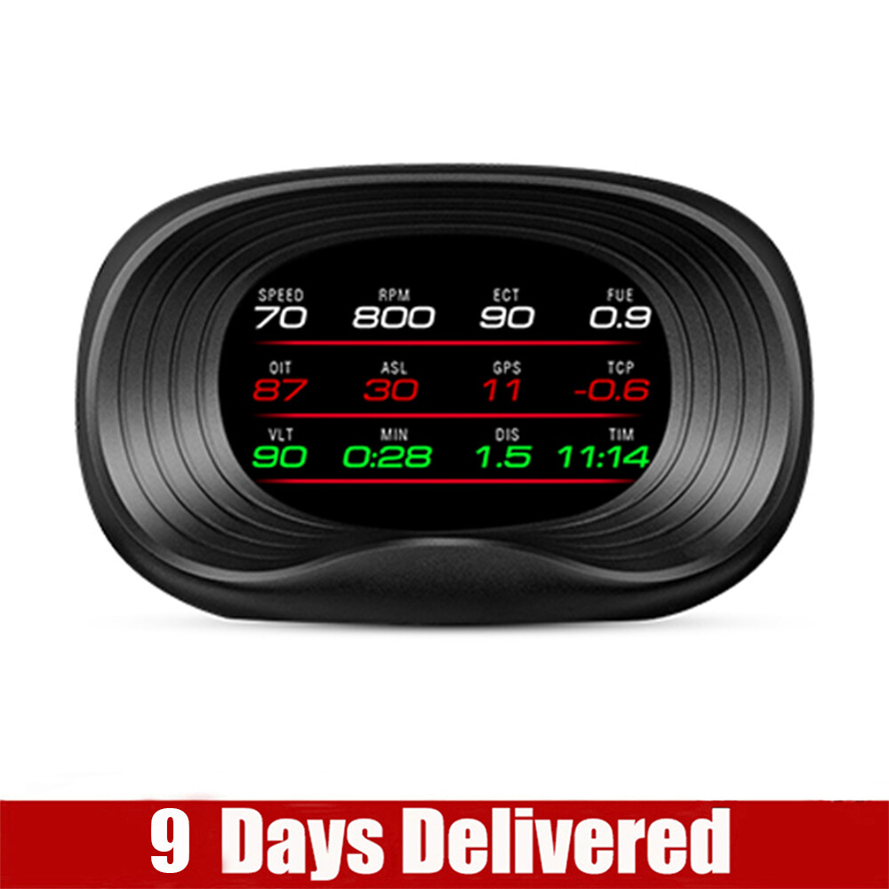 P20 HUD OBD2 Head Up Display GPS OBD Gauge Digital Speedometer Projector RPM