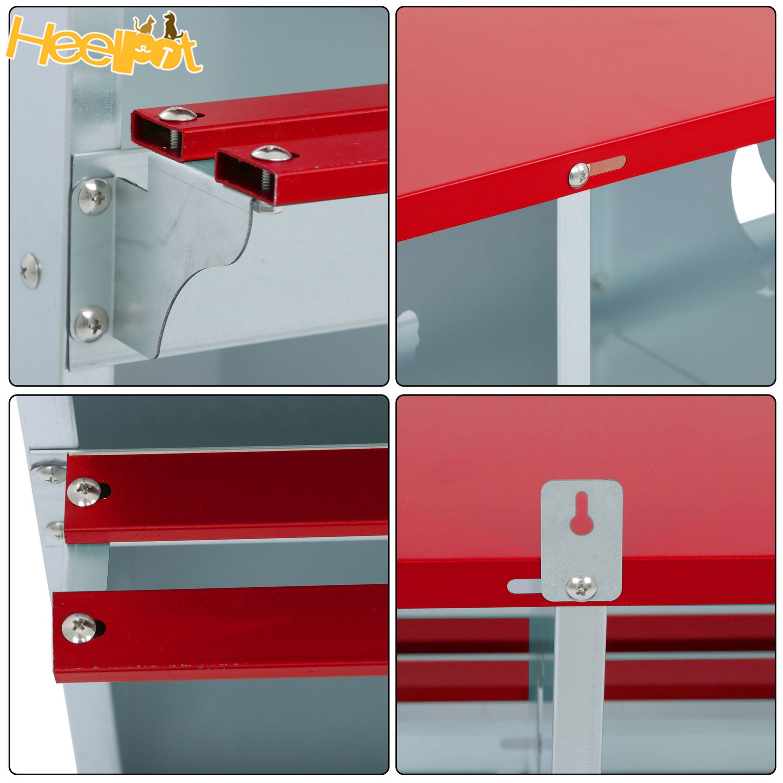8 Compartments Chickens Egg Laying Box Red High Quality Materials Nesting Box