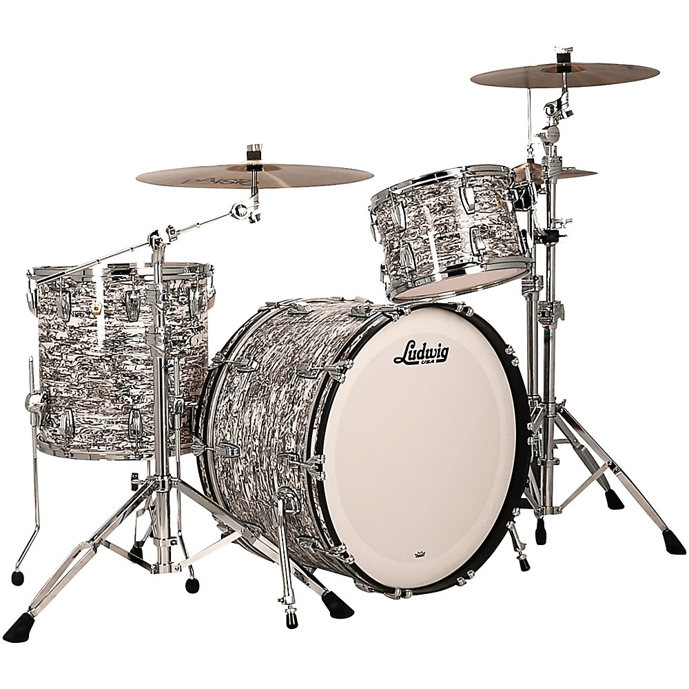Ludwig Classic Maple 3-Piece Pro Beat Shell Pack w/24 in. Bass - White Abalone