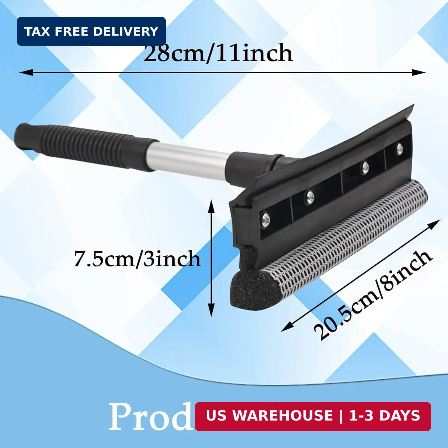 2 Pack Squeegee for Car Window Cleaning and Windshield Washing Standard Window S