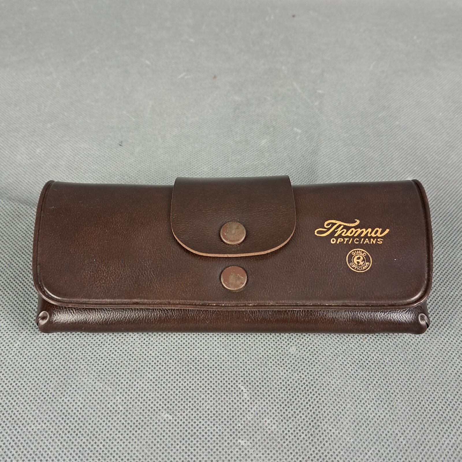 Vintage Thoma Opticians Eyeglasses Case Soft Shell Adult Brown Travel Carrier