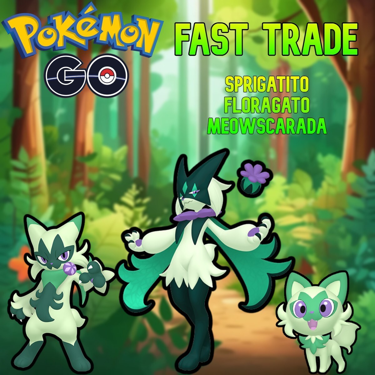 Shiny Sprigatito | Pokémon Go | Fast & Safe Trade