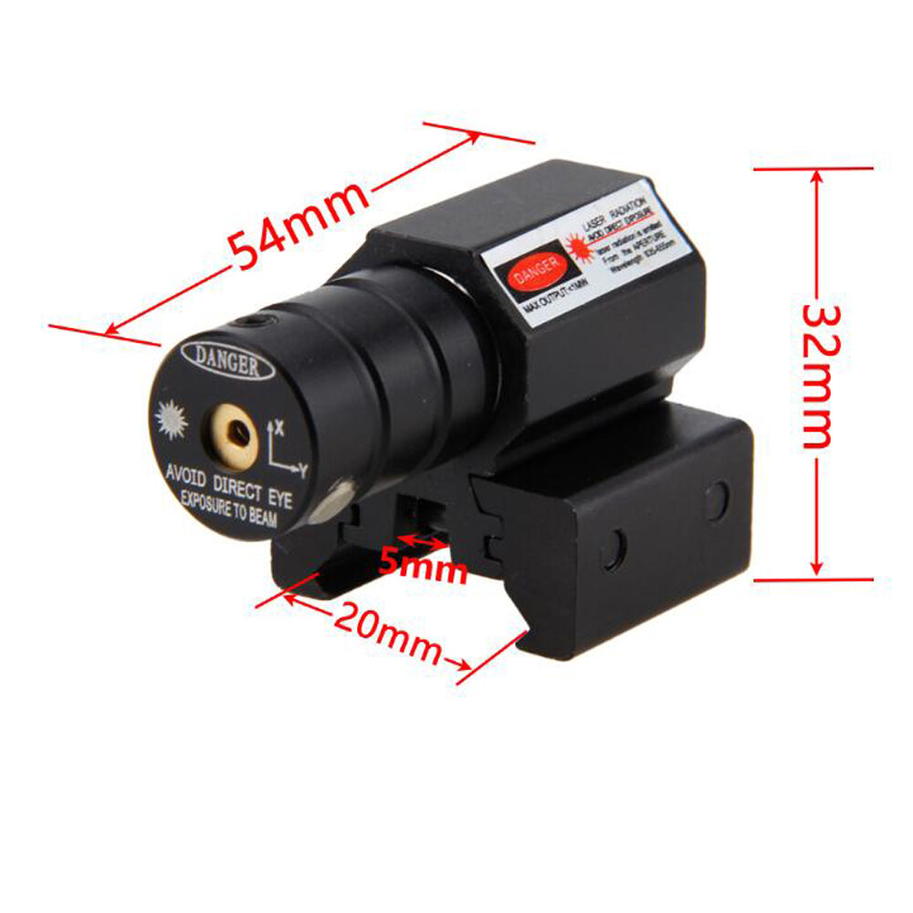 2PCS Red Light Sight Mini Dual Purpose Red Dot Sight Adjustable Infrared Laser