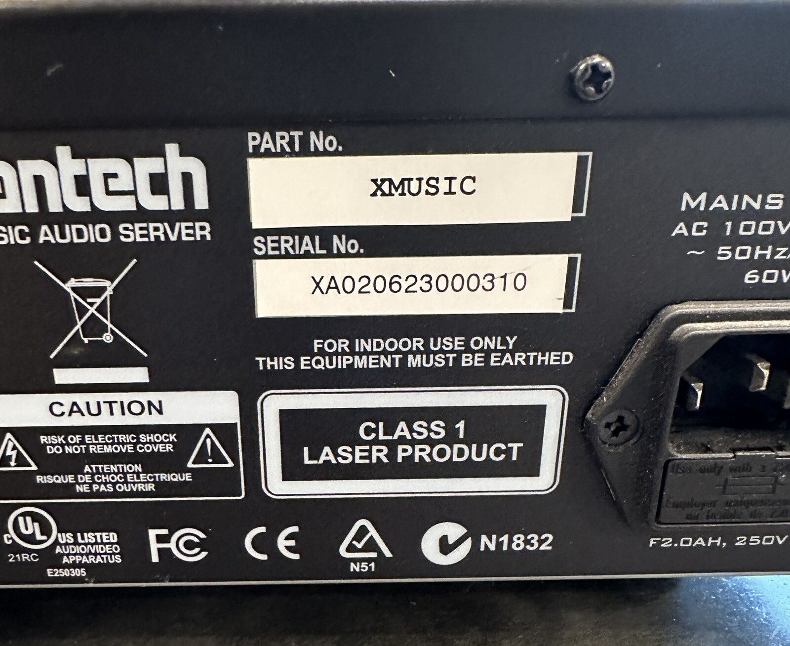 Xantech XMUSIC Audio Server - Pre-Owned UNTESTED! READ!
