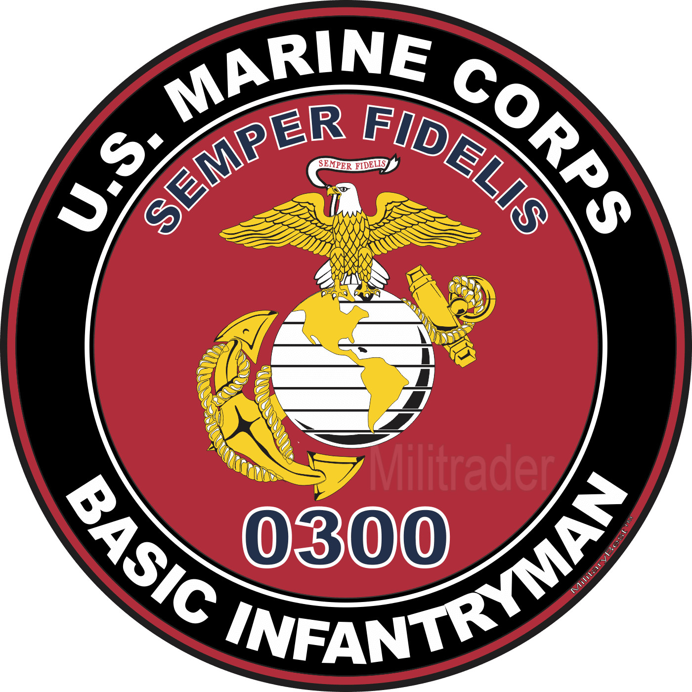 MOS 0300 Basic Infantryman Self-adhesive Vinyl Decal