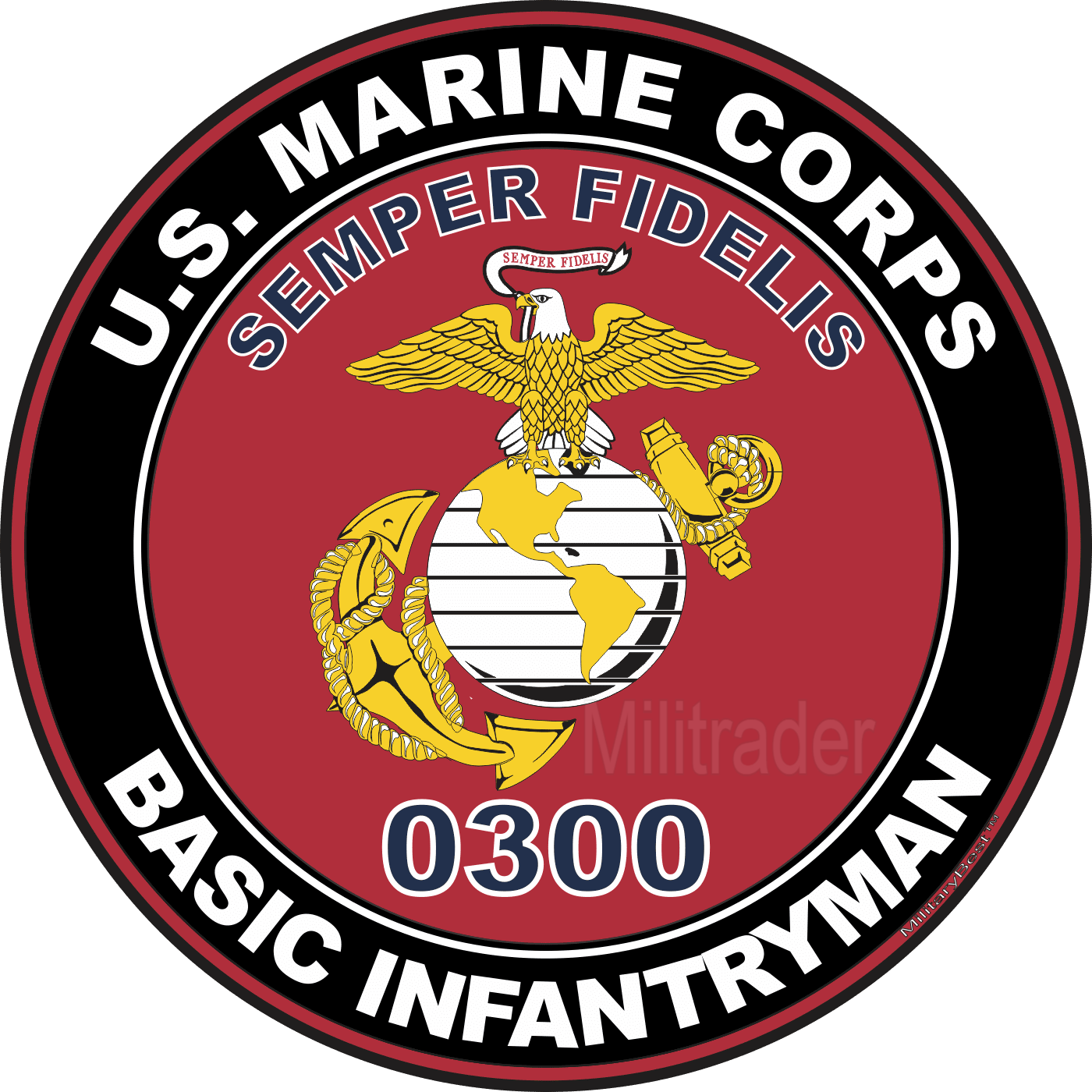 MOS 0300 Basic Infantryman Self-adhesive Vinyl Decal
