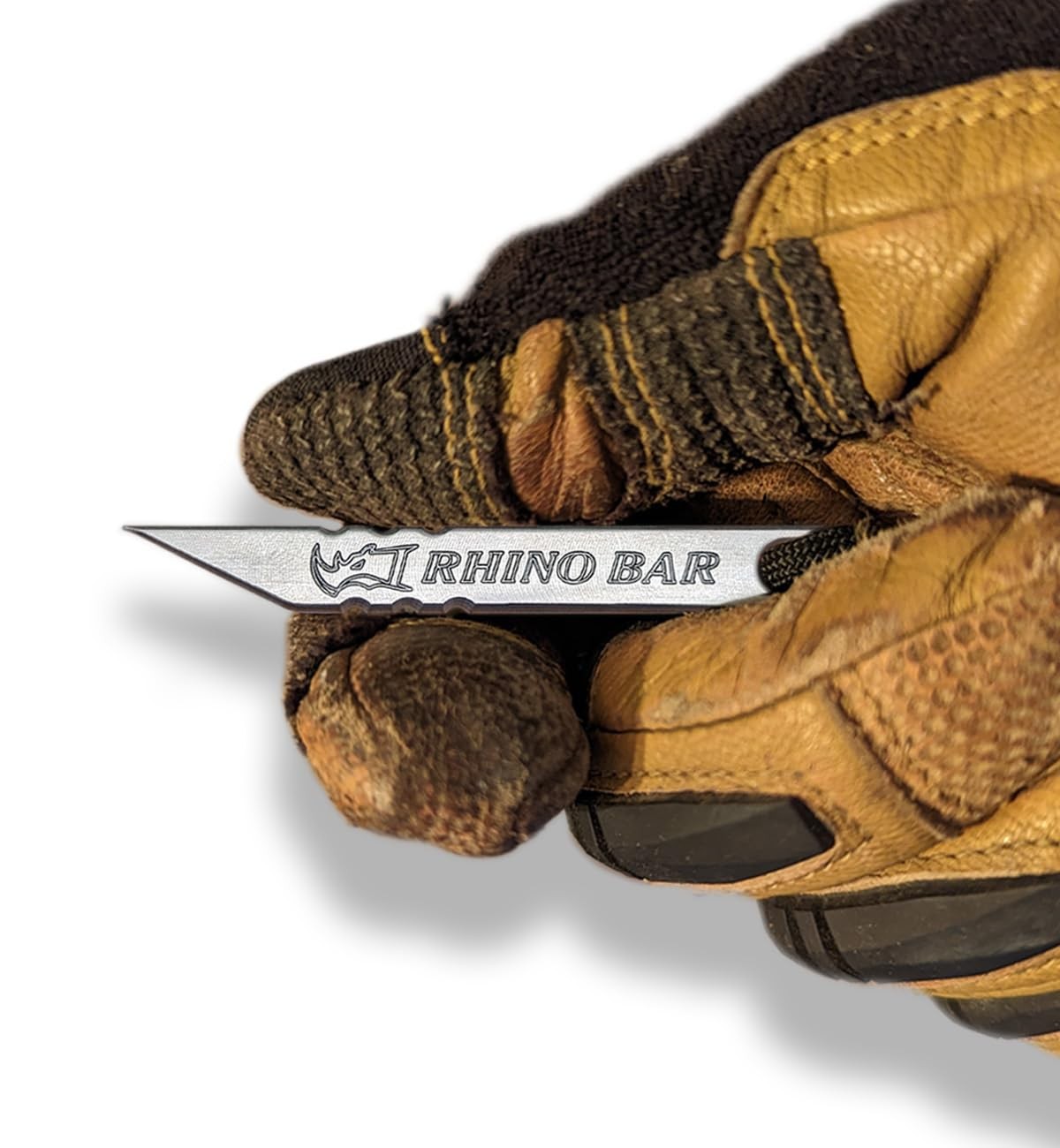 Milspin Rhino Bar EDC Stainless Steel Mini Pry Bar Multi tool Keychain with S...