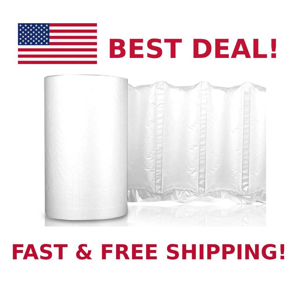 1640 ft  8"x4 Air Pillow Cushion Film Roll - Inflatable Air Bubble Bags Film