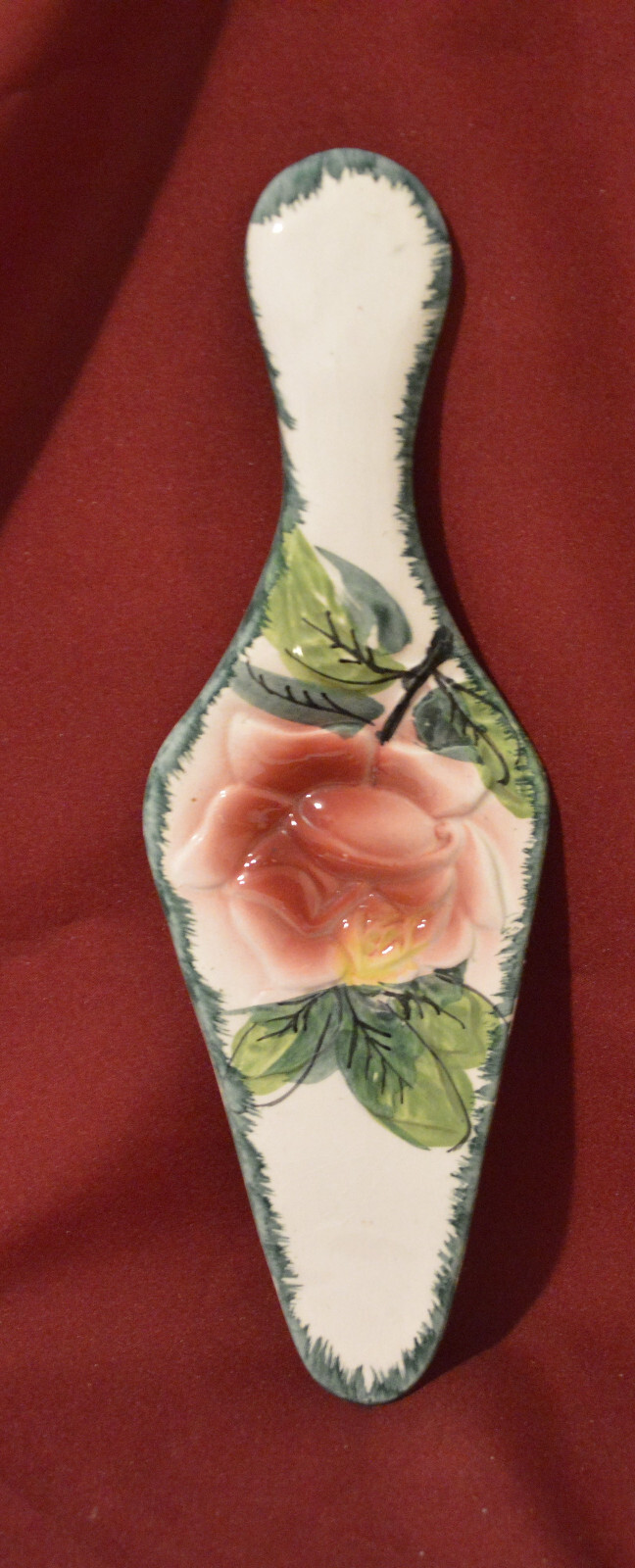 Hand Painted Pie Server Marked Italy