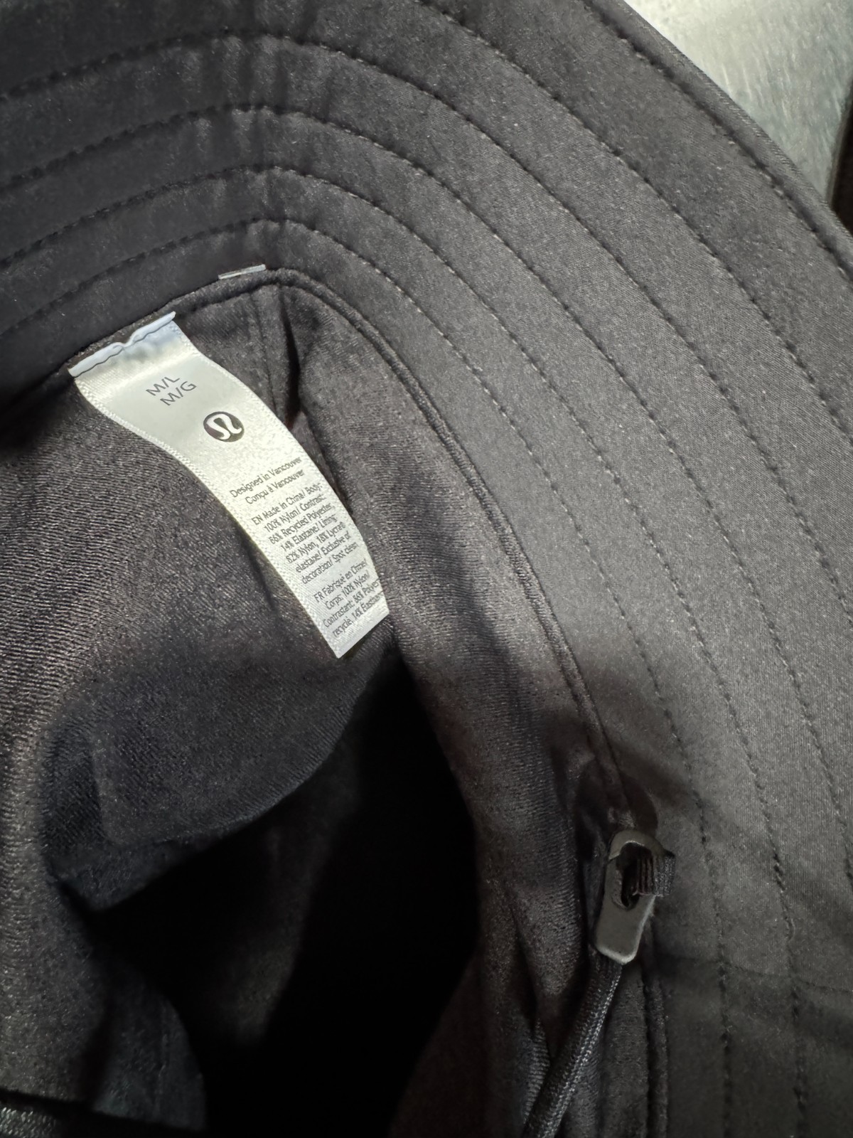 Lululemon Nylon Bucket Hat M/L Black