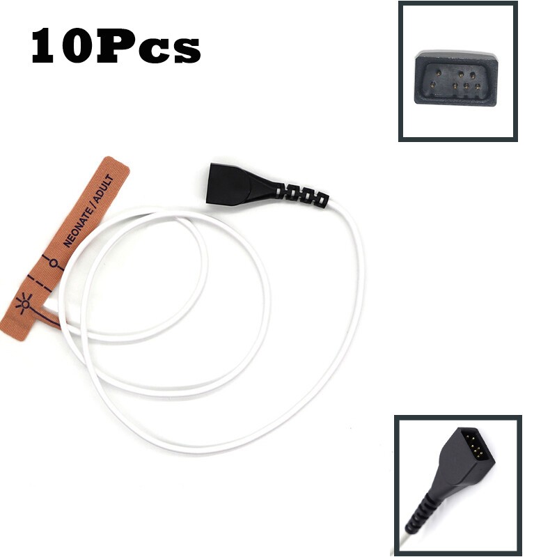 10Pcs Adult/Pediatric Disposable SpO2 Sensor 7Pin Compatible with 8500,US