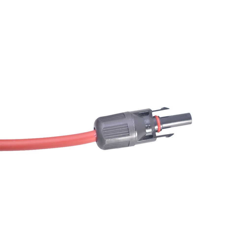 25 Feet 1 Pair 10AWG Black + Red Solar Panel Extension Cable Wire Connector
