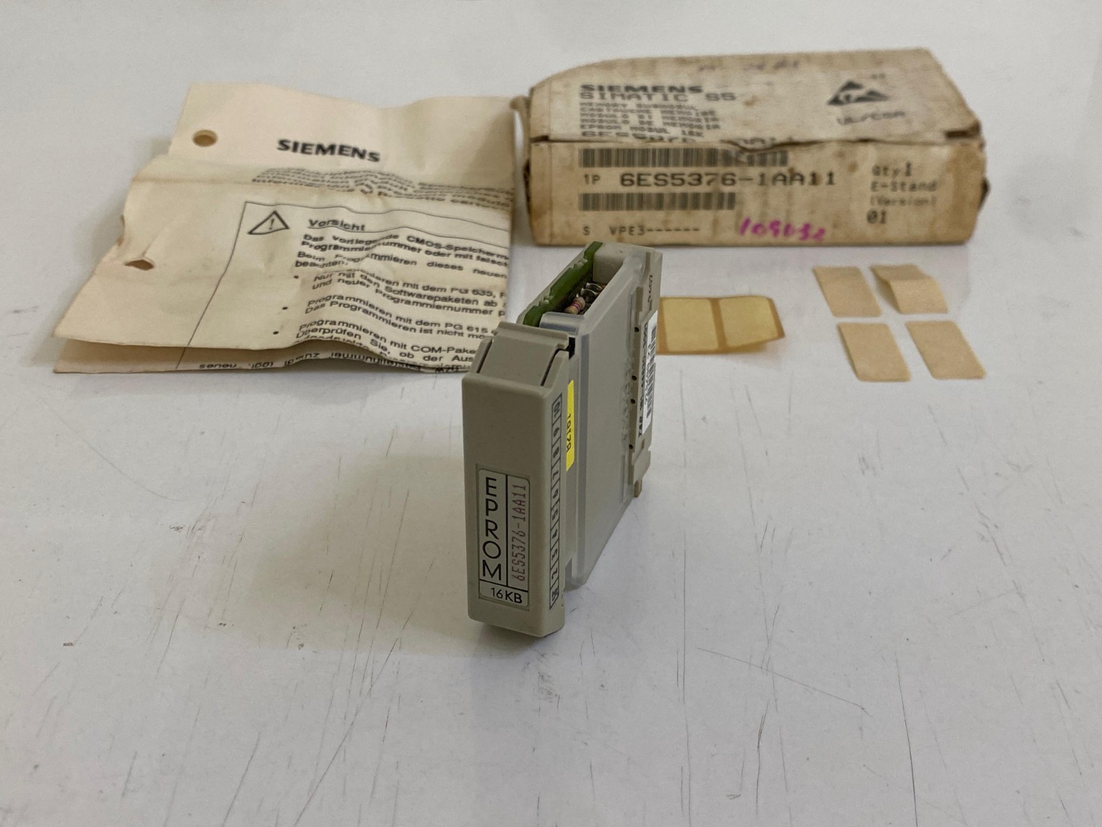 Siemens / Simatic S5 / Memory Submodule / 6ES5376-1AA11 / Eprom Module 16k