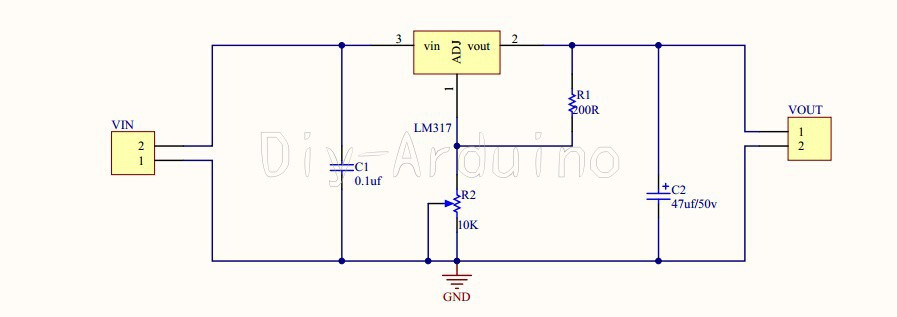 DC Linear Converter Buck Step Down LM317 Low Ripple Module Power Supply