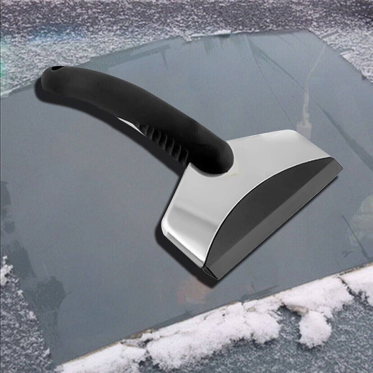 Stainless Steel Snow Remover Ice Scraper Car Windshield Scrapper Tool Rubber