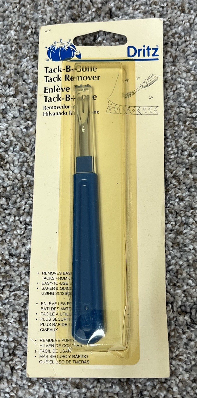 Vintage Dritz Tack-B-Gone Tack Remover NEW NOS 1999 Quilting