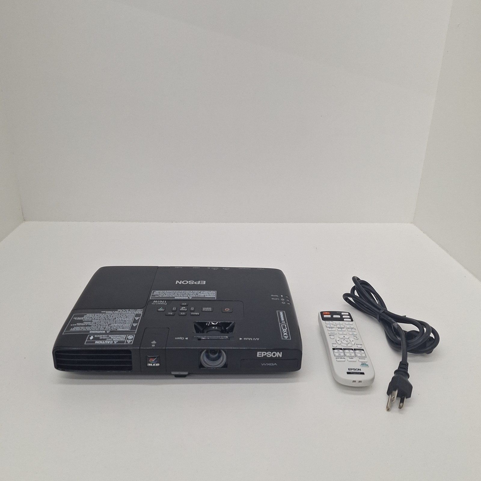 Epson H478A LCD Portable Projector Black With Remote Working Condition