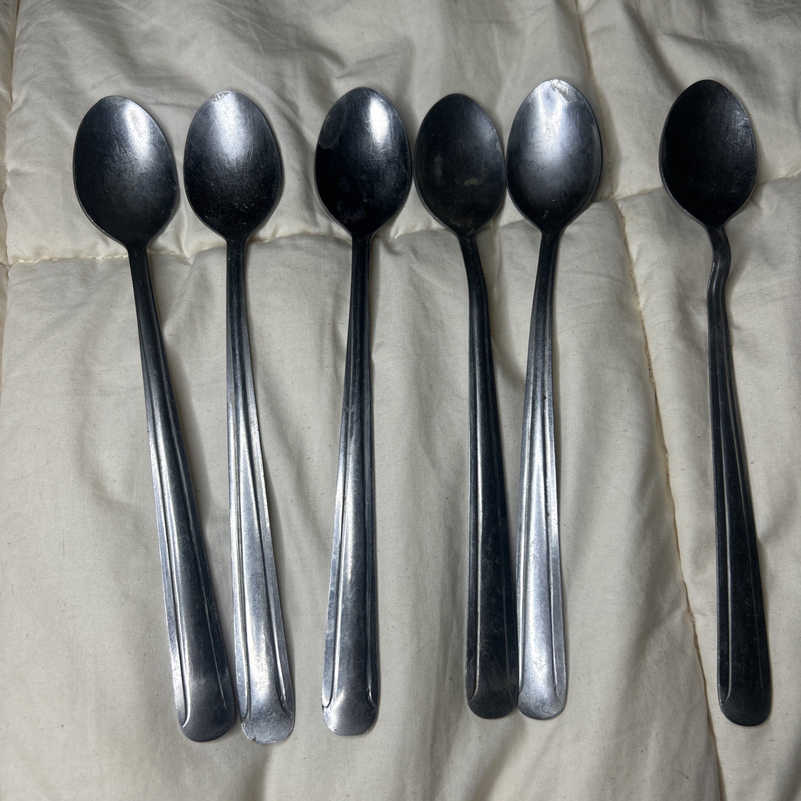 Lot Of 6 Walco Stainless Taiwan 18CR Cocktail Spoons Flatware Lot
