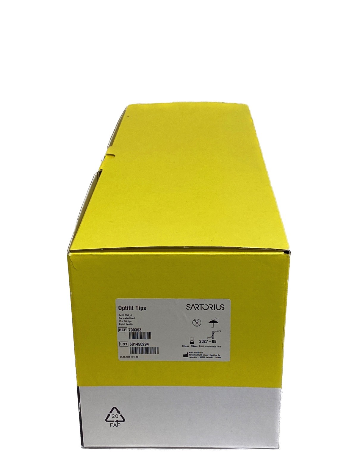 (1440) SARTORIUS Optifit 350uL Pre-Sterilized Pipette Tips Refills 15x96 790353