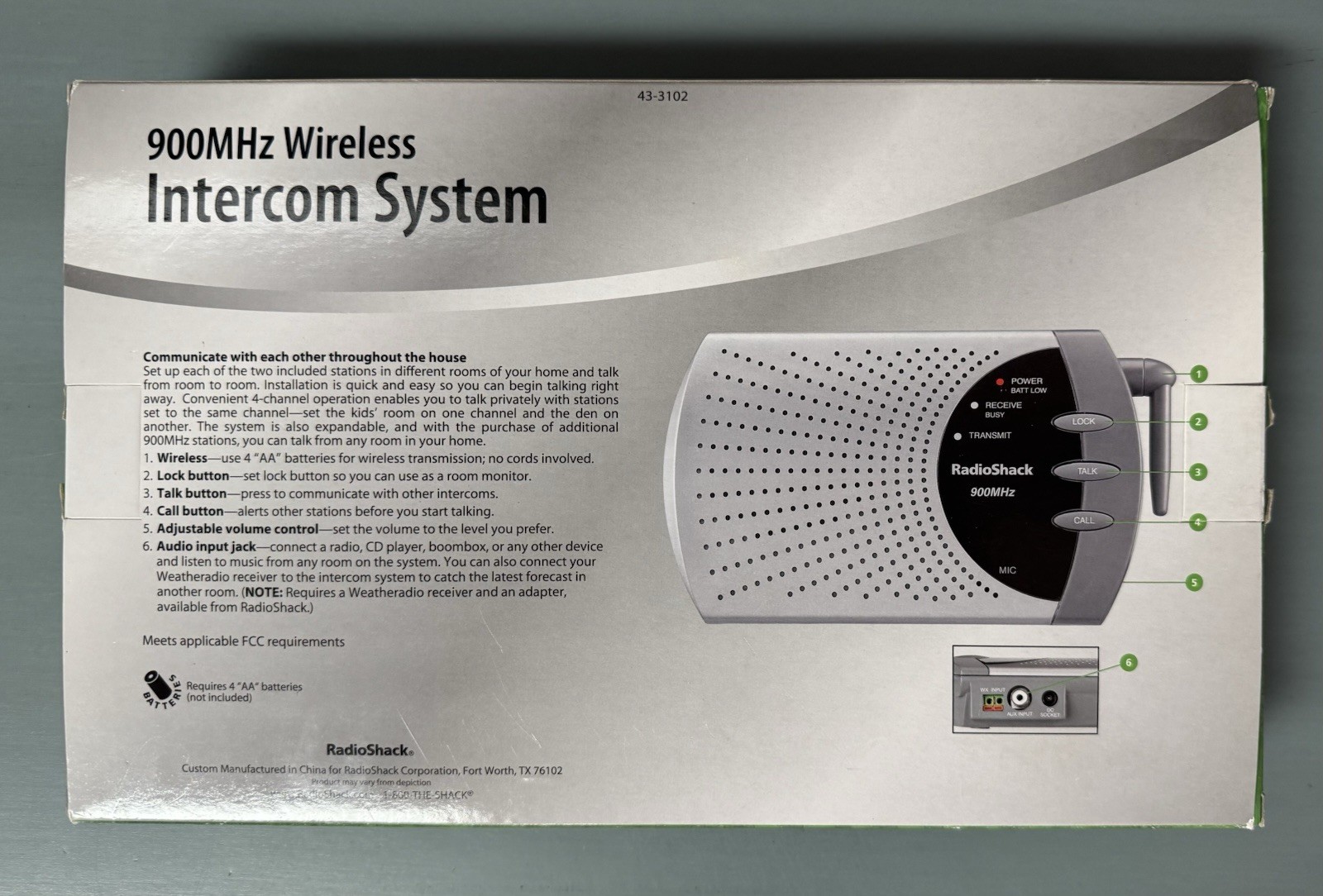 Radioshack 900MHz Wireless Audio Intercom System READ