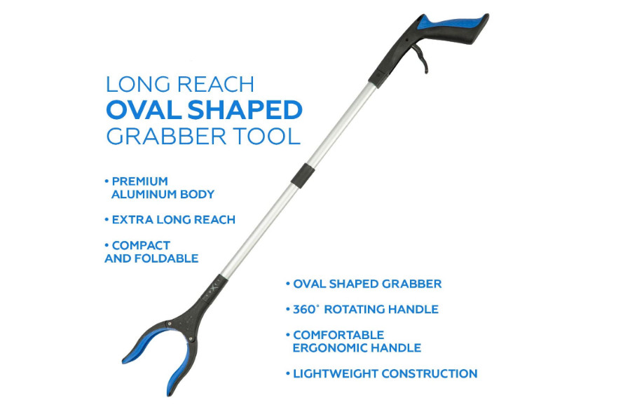 Long Grabber Reacher 32" Multi Angle Trash Picking Rotating Arm Litter Pick Up