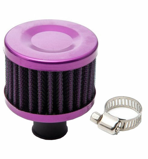 Protection Chrome Filtre Reniflard Montage Universel 10mm - 15mm - Violet