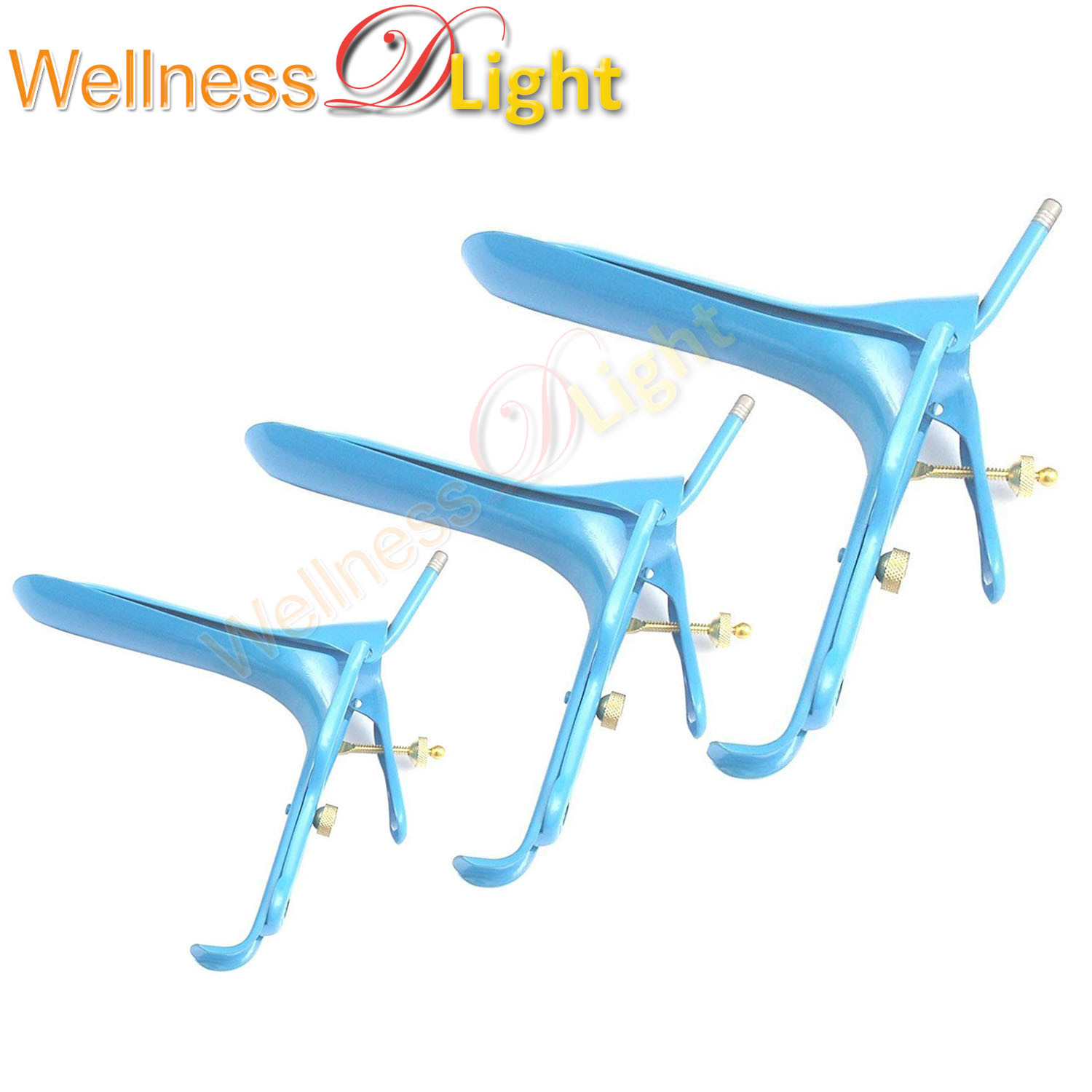Lot Of 3 Pieces Blue Coated Lletz Leep Graves Speculum Small, Medium, Large