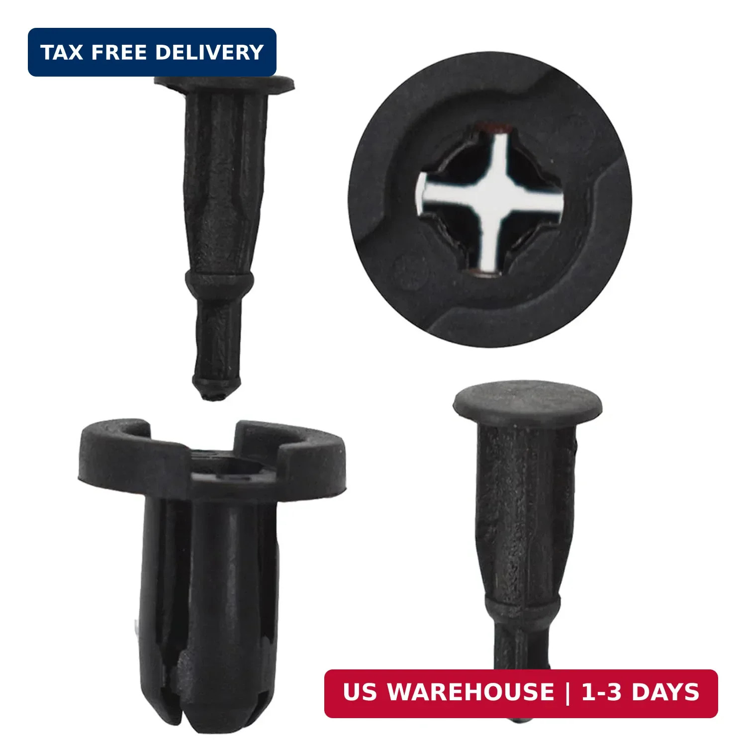 labwork 100 Pcs 10mm Clips Plastic Push Type Rivet Retainer Fastener Replacement