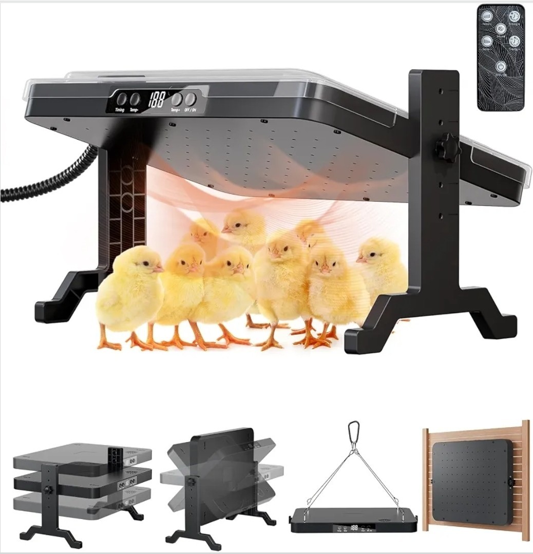 ILOJUST 2-in-1 Chicken Coop Heater Smart Chick Brooder Heating Plate 200W