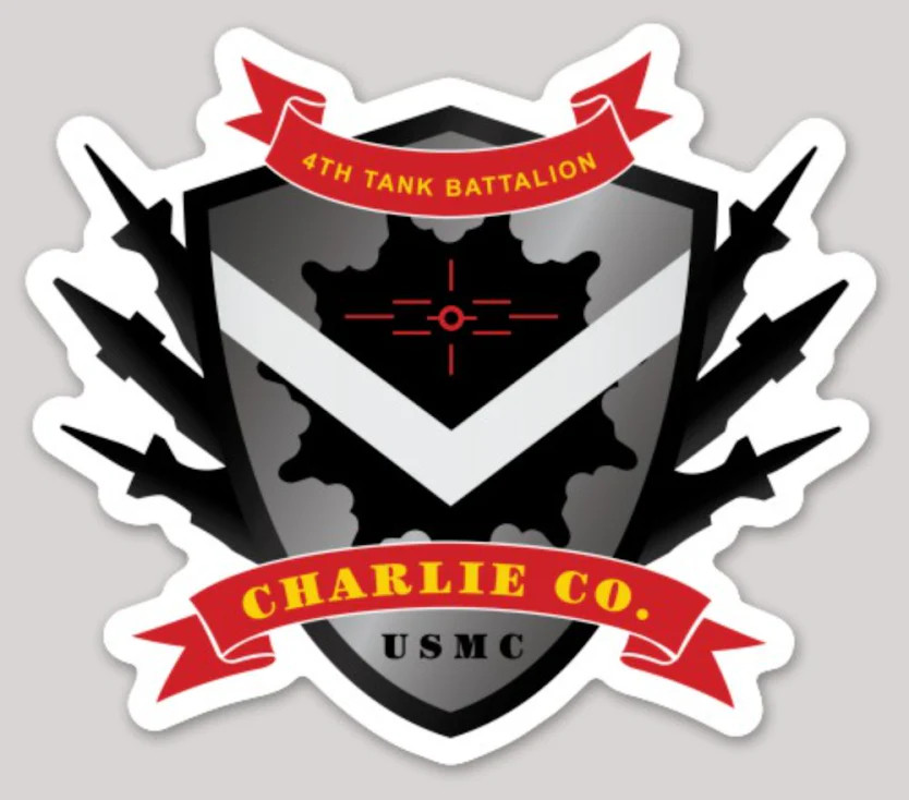 Officially Licensed USMC Charlie Co 4th Tank Bn Sticker