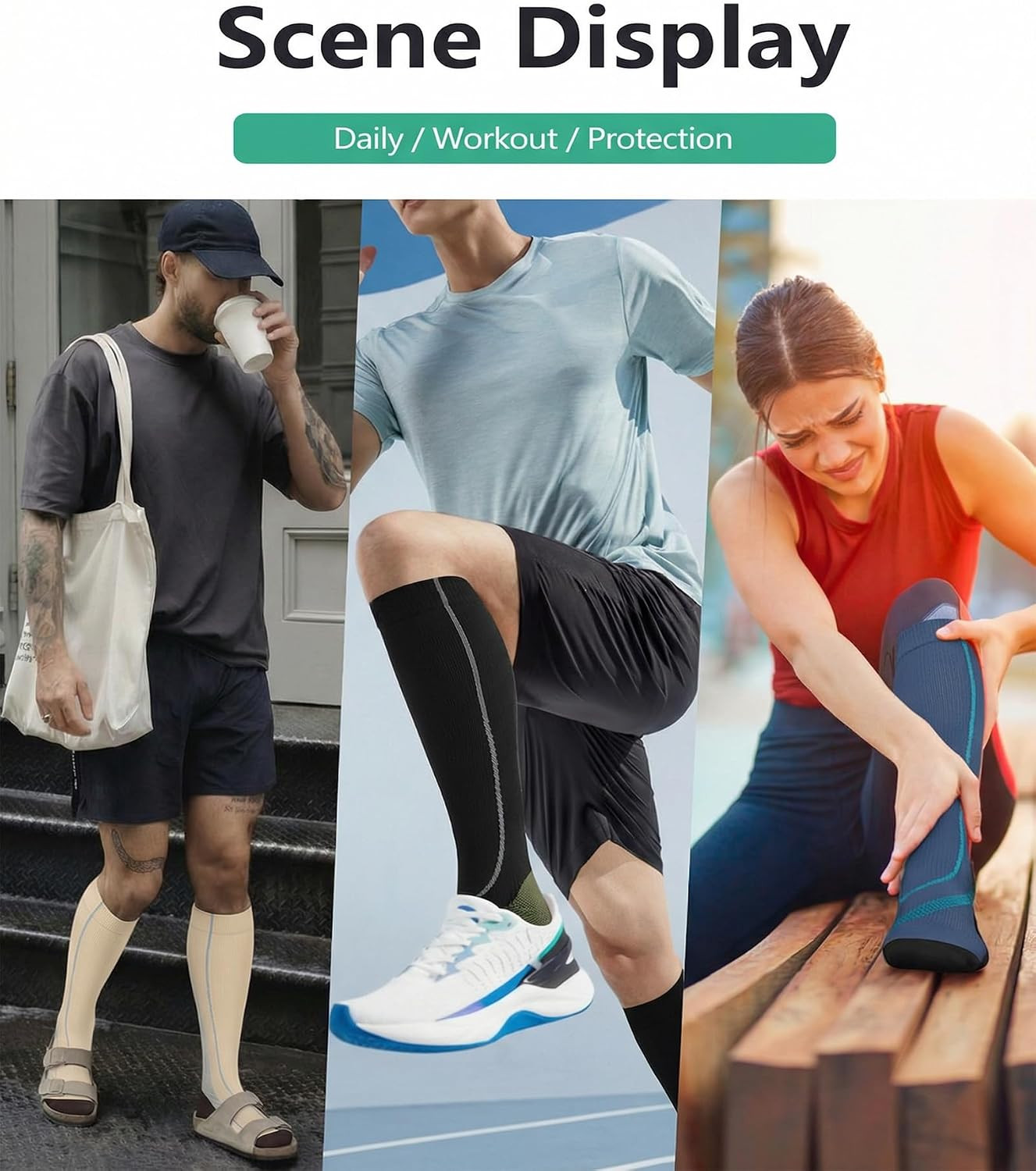 3 Pack Copper Compression Socks - Compression Socks Women & Men Circulation - Be