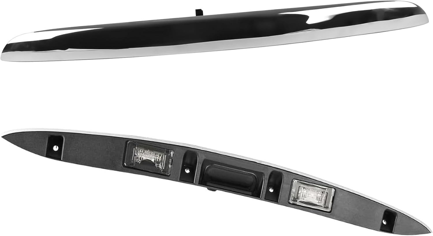 Rear Trunk Hatch Handle with Lamp,Tailgate Trim Lid Trunk Liftgate chrome-