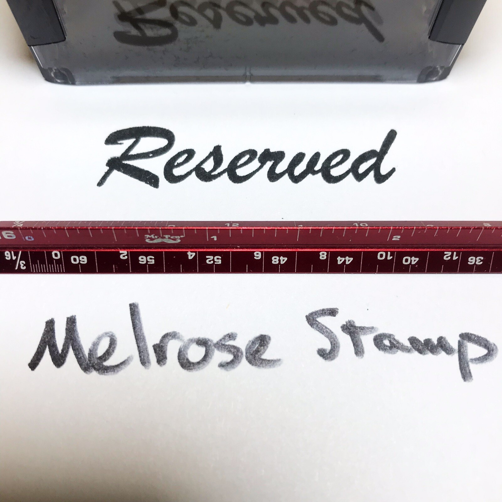 Reserved Rubber Stamp Black Ink Self Inking Ideal 4913