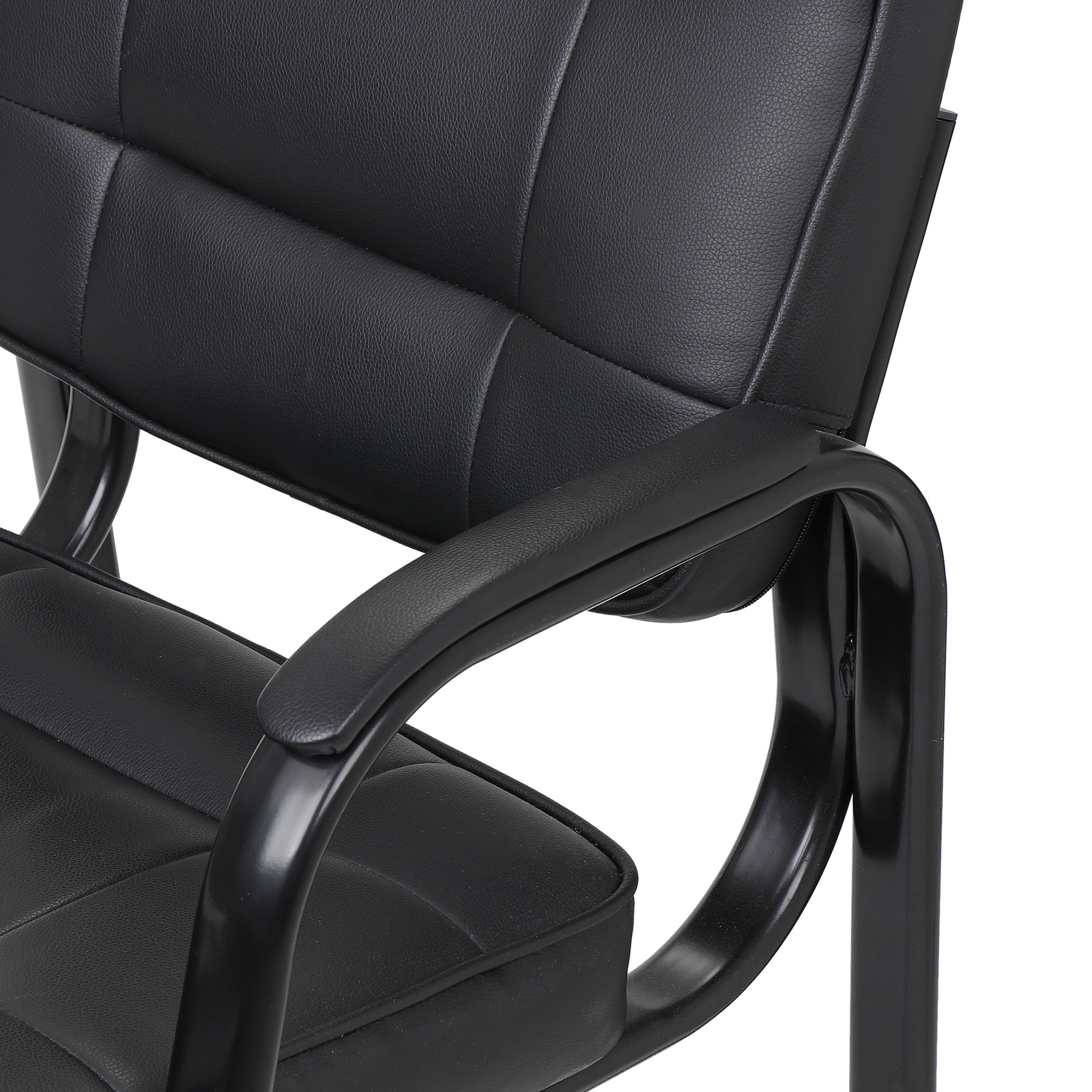 HomGarden Leather Guest Chair Office Desk w/Metal Frame Waiting Room Chair