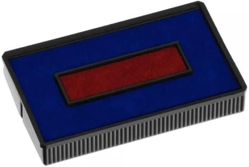 COLOP E/200 Non-Toxic, Water Based Premium Ink 2-Color Red/Blue Spare Pad