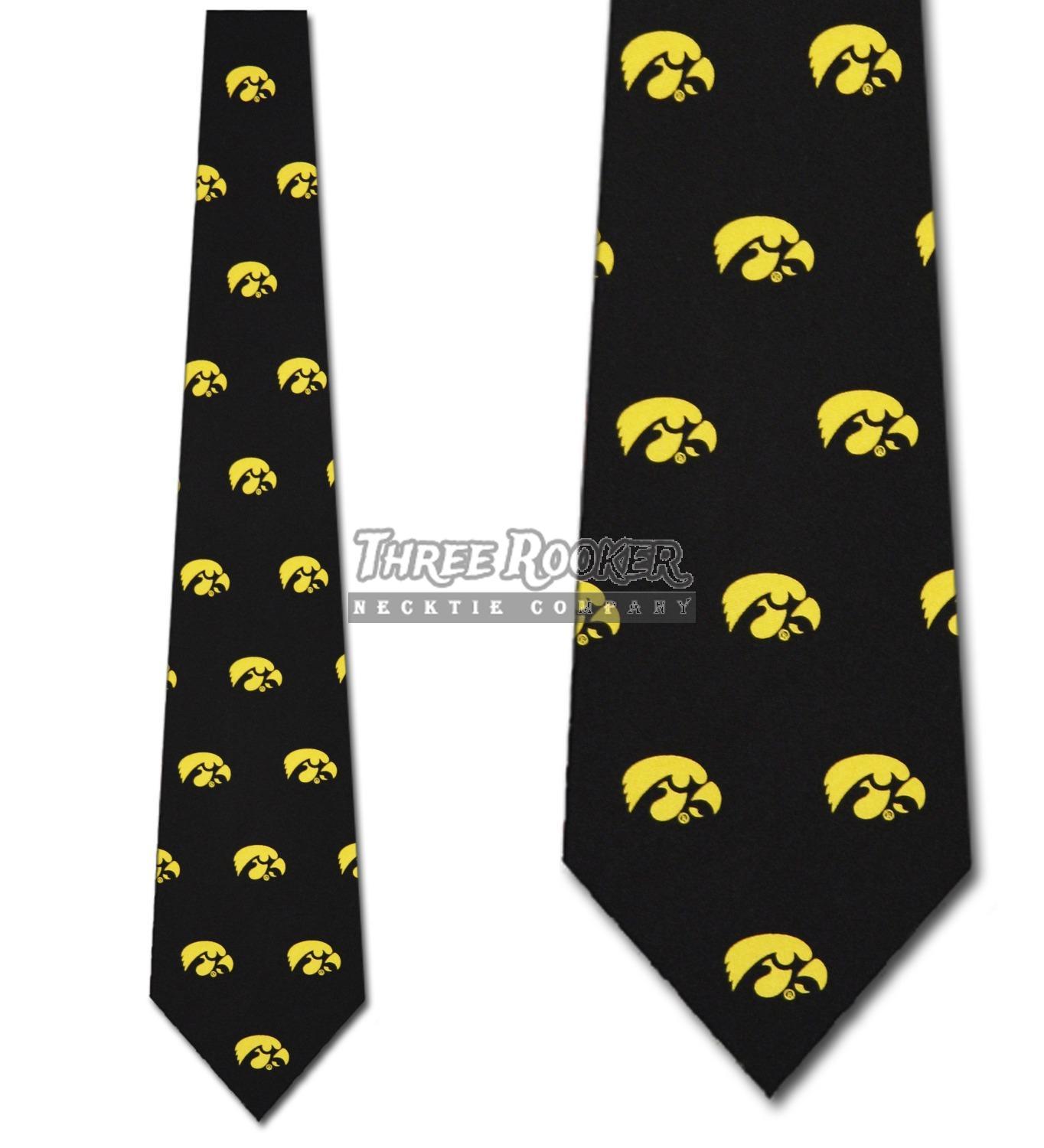 Silk Hawkeyes Tie Mens Officially Licensed Neck Ties Iowa Hawkeyes Neckties NWT